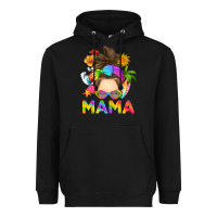 Black messy bun mama summer Heavyweight Hoodie - RanaPortraitStore