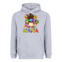 Heather Grey messy bun mama summer Heavyweight Hoodie - RanaPortraitStore