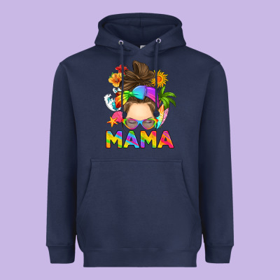 Heavyweight Hoodie messy bun mama summer