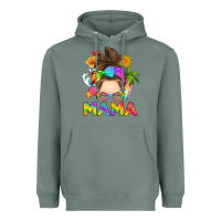 Sage messy bun mama summer Heavyweight Hoodie - RanaPortraitStore