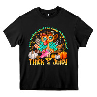 Black The Turkey Ain’t The Only Thing Lookin Thick & J Heavy Core Tee - CowhideDigitalArt