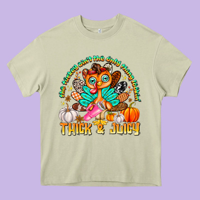 The Turkey Ain’t The Only Thing Lookin Thick & J Heavy Core Tee Designed By Cowhidedigitalart
