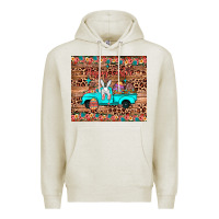 Oatmeal Heather happy easter truck Premium Hoodie - JahusDesignShop