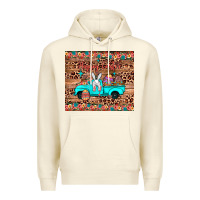 Sandshell happy easter truck Premium Hoodie - JahusDesignShop