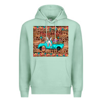 Seafoam happy easter truck Premium Hoodie - JahusDesignShop