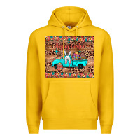 Lemon happy easter truck Premium Hoodie - JahusDesignShop