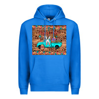 True Royal happy easter truck Premium Hoodie - JahusDesignShop