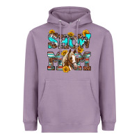 Lavender show mom horse Heavyweight Hoodie - RanaPortraitStore