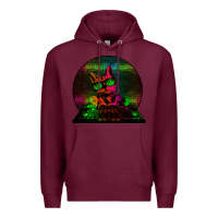 Burgundy HOUSE CAT (Rainbow DJ Kitty) Premium Hoodie - Bettercallsaul