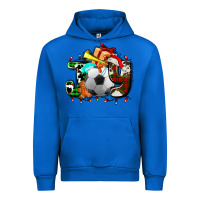 Cobalt joy with soccer element and Christmas Urban Hoodie - AdoDesignShop