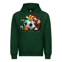 Forest Green joy with soccer element and Christmas Urban Hoodie - AdoDesignShop