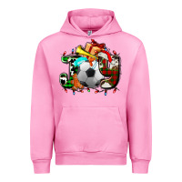 Fuchsia Pink joy with soccer element and Christmas Urban Hoodie - AdoDesignShop