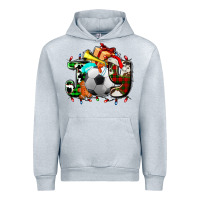 Heather Grey joy with soccer element and Christmas Urban Hoodie - AdoDesignShop