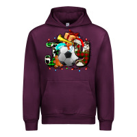 Mauve Wine joy with soccer element and Christmas Urban Hoodie - AdoDesignShop