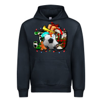 Navy joy with soccer element and Christmas Urban Hoodie - AdoDesignShop