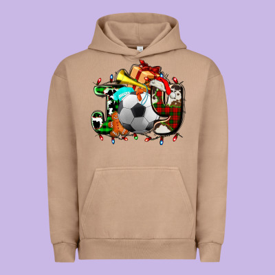 Joy With Soccer Element And Christmas Urban Hoodie Designed By Adodesignshop