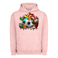 Pigment Salmon joy with soccer element and Christmas Urban Hoodie - AdoDesignShop