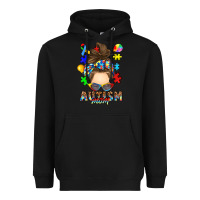 Black messy bun autism mom Heavyweight Hoodie - RanaPortraitStore