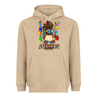 Mushroom messy bun autism mom Heavyweight Hoodie - RanaPortraitStore