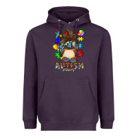 Plum messy bun autism mom Heavyweight Hoodie - RanaPortraitStore