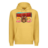 Antique Gold firefighter dad Premium Hoodie - AdoDesignShop