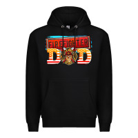 Black firefighter dad Premium Hoodie - AdoDesignShop