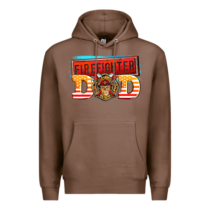 Firefighter Dad Premium Hoodie by AdoDesignShop | Teevron