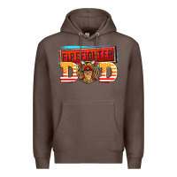 Coffee firefighter dad Premium Hoodie - AdoDesignShop