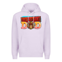 Lilac firefighter dad Premium Hoodie - AdoDesignShop