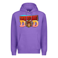 Purple firefighter dad Premium Hoodie - AdoDesignShop