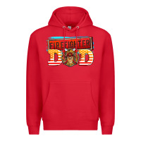 Red firefighter dad Premium Hoodie - AdoDesignShop
