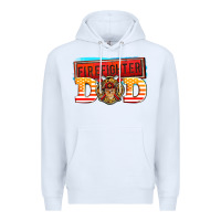 White firefighter dad Premium Hoodie - AdoDesignShop