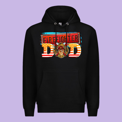 Firefighter Dad Premium Hoodie Designed By Adodesignshop