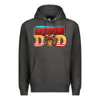 Charcoal Heather firefighter dad Premium Hoodie - AdoDesignShop