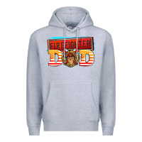 Heather Grey firefighter dad Premium Hoodie - AdoDesignShop