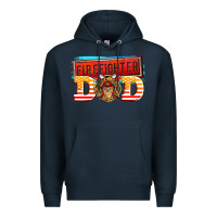 Navy firefighter dad Premium Hoodie - AdoDesignShop