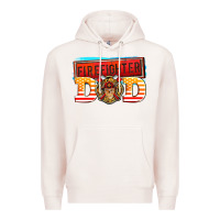 Pale Pink firefighter dad Premium Hoodie - AdoDesignShop