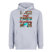 Heather Grey loud and proud wrestling mom Heavyweight Hoodie - RanaPortraitStore