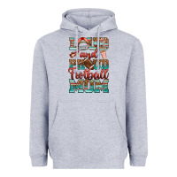 Heather Grey loud and proud football mom Heavyweight Hoodie - RanaPortraitStore