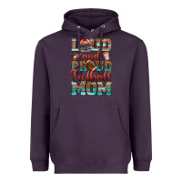 Plum loud and proud football mom Heavyweight Hoodie - RanaPortraitStore