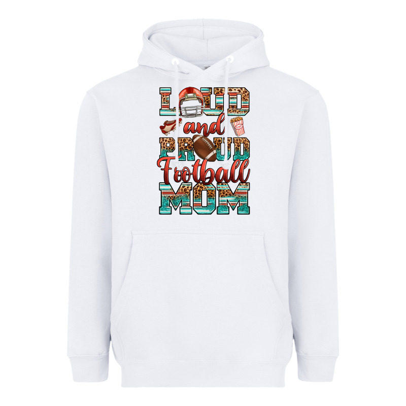 Loud And Proud Football Mom Heavyweight Hoodie by RanaPortraitStore | Teevron