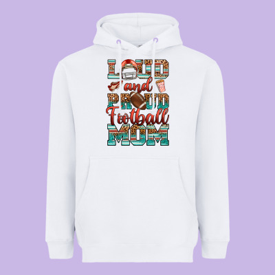 Heavyweight Hoodie loud and proud football mom