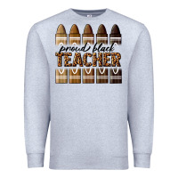 Heather Grey proud black teacher Premium Sweatshirt - texasbilliewilder