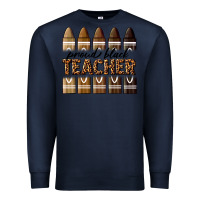 Navy proud black teacher Premium Sweatshirt - texasbilliewilder