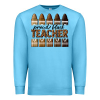 Ocean Blue proud black teacher Premium Sweatshirt - texasbilliewilder