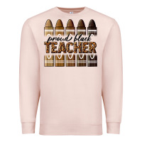 Pale Pink proud black teacher Premium Sweatshirt - texasbilliewilder