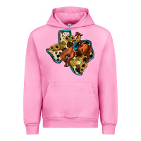 Fuchsia Pink rodeo sunflower texas map Urban Hoodie - JahusDesignShop