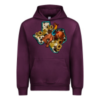 Mauve Wine rodeo sunflower texas map Urban Hoodie - JahusDesignShop