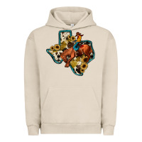 Pigment French Oak rodeo sunflower texas map Urban Hoodie - JahusDesignShop