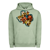 Rodeo Sunflower Texas Map Urban Hoodie | Teevron